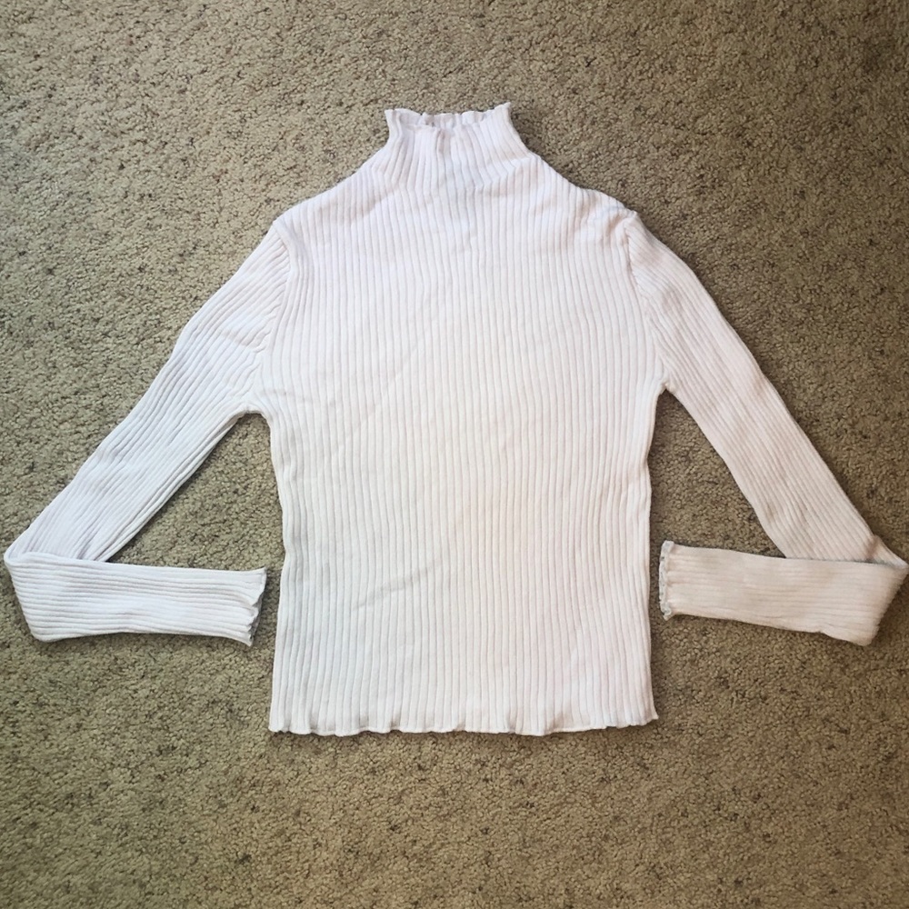 Ribbed mock turtleneck sweater